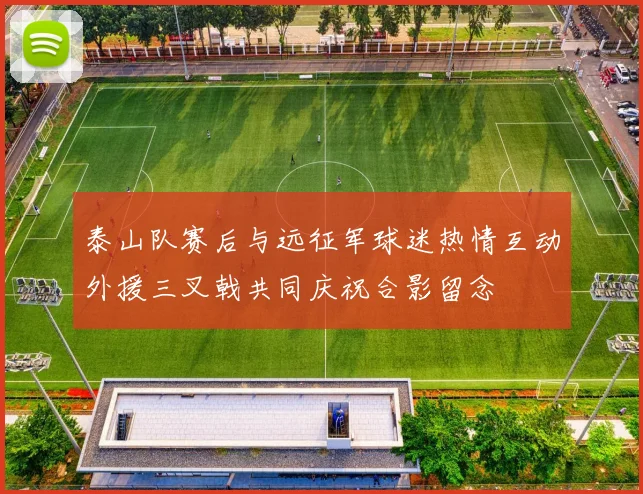 泰山队赛后与远征军球迷热情互动外援三叉戟共同庆祝合影留念